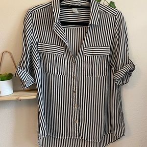 Striped Work Blouse